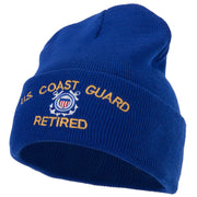 US Coast Guard Retired Embroidered Long Beanie