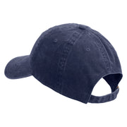 Licensed 17th Airborne Division Embroidered Washed Solid Pigment Dyed Cotton Twill Brass Buckle Cap - Navy OSFM