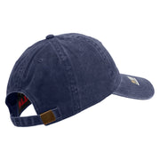 Licensed 17th Airborne Division Embroidered Washed Solid Pigment Dyed Cotton Twill Brass Buckle Cap - Navy OSFM