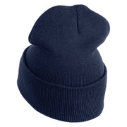 Veteran US Air Force Embroidered 12" Knit Cuff Long Beanie - Navy OSFM