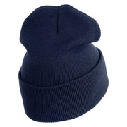Veteran US Air Force Embroidered 12" Knit Cuff Long Beanie - Navy OSFM