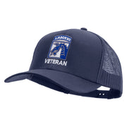 Licensed 18th Airborne Corps Veteran Embroidered Solid Cotton Twill Mesh Prostyle Cap - Navy OSFM