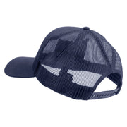 Licensed 18th Airborne Corps Veteran Embroidered Solid Cotton Twill Mesh Prostyle Cap - Navy OSFM