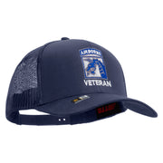 Licensed 18th Airborne Corps Veteran Embroidered Solid Cotton Twill Mesh Prostyle Cap - Navy OSFM