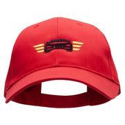 Winged Auto Embroidered Low Profile Organic Cotton Cap