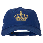 Glitter Crown Embroidered Unstructured Washed Cap