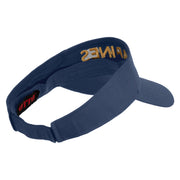 Marines Letter Design Embroidered Cotton Twill Sun Visor - Navy OSFM