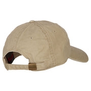 Cuba Flag Map Embroidered Washed Cotton Twill Cap