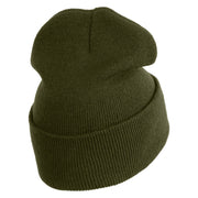 Veteran US Air Force Embroidered 12" Knit Cuff Long Beanie - Olive OSFM