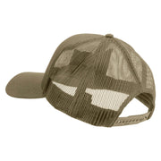 Licensed 18th Airborne Corps Veteran Embroidered Solid Cotton Twill Mesh Prostyle Cap - Khaki OSFM
