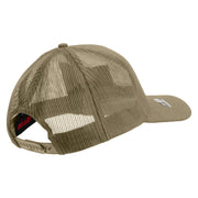Licensed 18th Airborne Corps Veteran Embroidered Solid Cotton Twill Mesh Prostyle Cap - Khaki OSFM