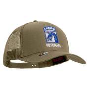 Licensed 18th Airborne Corps Veteran Embroidered Solid Cotton Twill Mesh Prostyle Cap - Khaki OSFM