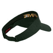 Marines Letter Design Embroidered Cotton Twill Sun Visor - Dk-Green OSFM