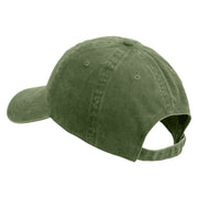 Licensed 17th Airborne Division Embroidered Washed Solid Pigment Dyed Cotton Twill Brass Buckle Cap - Olive OSFM