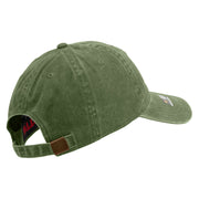Licensed 17th Airborne Division Embroidered Washed Solid Pigment Dyed Cotton Twill Brass Buckle Cap - Olive OSFM