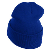 Veteran US Air Force Embroidered 12" Knit Cuff Long Beanie - Royal OSFM