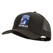 Licensed 18th Airborne Corps Veteran Embroidered Solid Cotton Twill Mesh Prostyle Cap - Charcoal OSFM