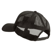 Licensed 18th Airborne Corps Veteran Embroidered Solid Cotton Twill Mesh Prostyle Cap - Charcoal OSFM
