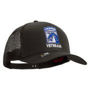 Licensed 18th Airborne Corps Veteran Embroidered Solid Cotton Twill Mesh Prostyle Cap - Charcoal OSFM