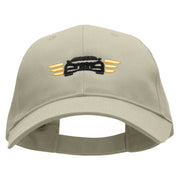 Winged Auto Embroidered Low Profile Organic Cotton Cap