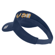 USMC Letter Design Embroidered Cotton Twill Sun Visor - Navy OSFM