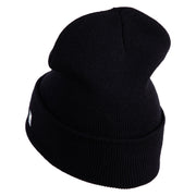 Retired US Air Force Embroidered 12" Knit Cuff Long Beanie - Black OSFM