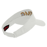 USMC Letter Design Embroidered Cotton Twill Sun Visor - White OSFM