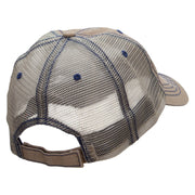 Flying Witch and Girl Embroidered Low Profile Special Cotton Mesh Cap - Khaki OSFM