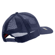 Licensed 17th Airborne Division Embroidered Solid Cotton Twill Mesh Prostyle Cap - Navy OSFM