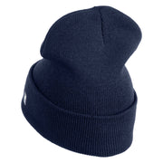 Retired US Air Force Embroidered 12" Knit Cuff Long Beanie - Navy OSFM