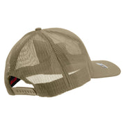 Licensed 17th Airborne Division Embroidered Solid Cotton Twill Mesh Prostyle Cap - Khaki OSFM