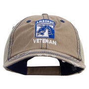 Licensed 18th Airborne Corps Veteran Embroidered Low Profile Special Cotton Mesh Cap - Khaki OSFM