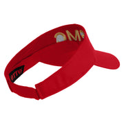 USMC Letter Design Embroidered Cotton Twill Sun Visor - Red OSFM