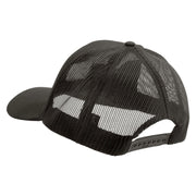 Licensed 17th Airborne Division Embroidered Solid Cotton Twill Mesh Prostyle Cap - Charcoal OSFM