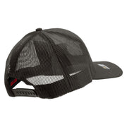 Licensed 17th Airborne Division Embroidered Solid Cotton Twill Mesh Prostyle Cap - Charcoal OSFM
