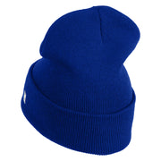 Retired US Air Force Embroidered 12" Knit Cuff Long Beanie - Royal OSFM