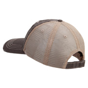 Licensed 18th Airborne Corps Veteran Embroidered Low Profile Special Cotton Mesh Cap - Brown-Khaki OSFM