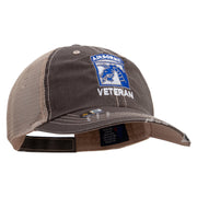 Licensed 18th Airborne Corps Veteran Embroidered Low Profile Special Cotton Mesh Cap - Brown-Khaki OSFM