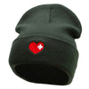 Medical Love Embroidered 12 Inch Long Knitted Beanie