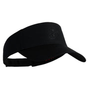 US Marine Corps Seal Design Embroidered Cotton Twill Sun Visor - Black OSFM