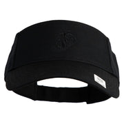 US Marine Corps Seal Design Embroidered Cotton Twill Sun Visor - Black OSFM