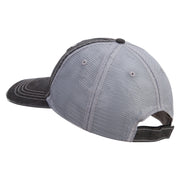 Licensed 17th Airborne Division Embroidered Low Profile Special Cotton Mesh Cap - Black OSFM