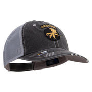 Licensed 17th Airborne Division Embroidered Low Profile Special Cotton Mesh Cap - Black OSFM