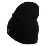 USAF Veteran Embroidered 8" Knit Short Beanie - Black OSFM
