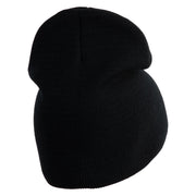 USAF Veteran Embroidered 8" Knit Short Beanie - Black OSFM