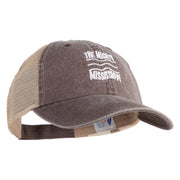 The Mighty Mississippi Embroidered Twill Trucker Cap - Chocolate Tan OSFM