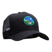 Golf Emblem Embroidered High Profile Mesh Cap