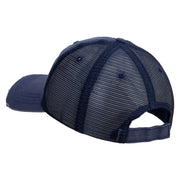 Licensed 17th Airborne Division Embroidered Low Profile Special Cotton Mesh Cap - Navy OSFM