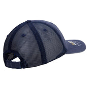 Licensed 17th Airborne Division Embroidered Low Profile Special Cotton Mesh Cap - Navy OSFM