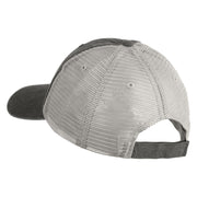 The Mighty Mississippi Embroidered Twill Trucker Cap - Black Grey OSFM